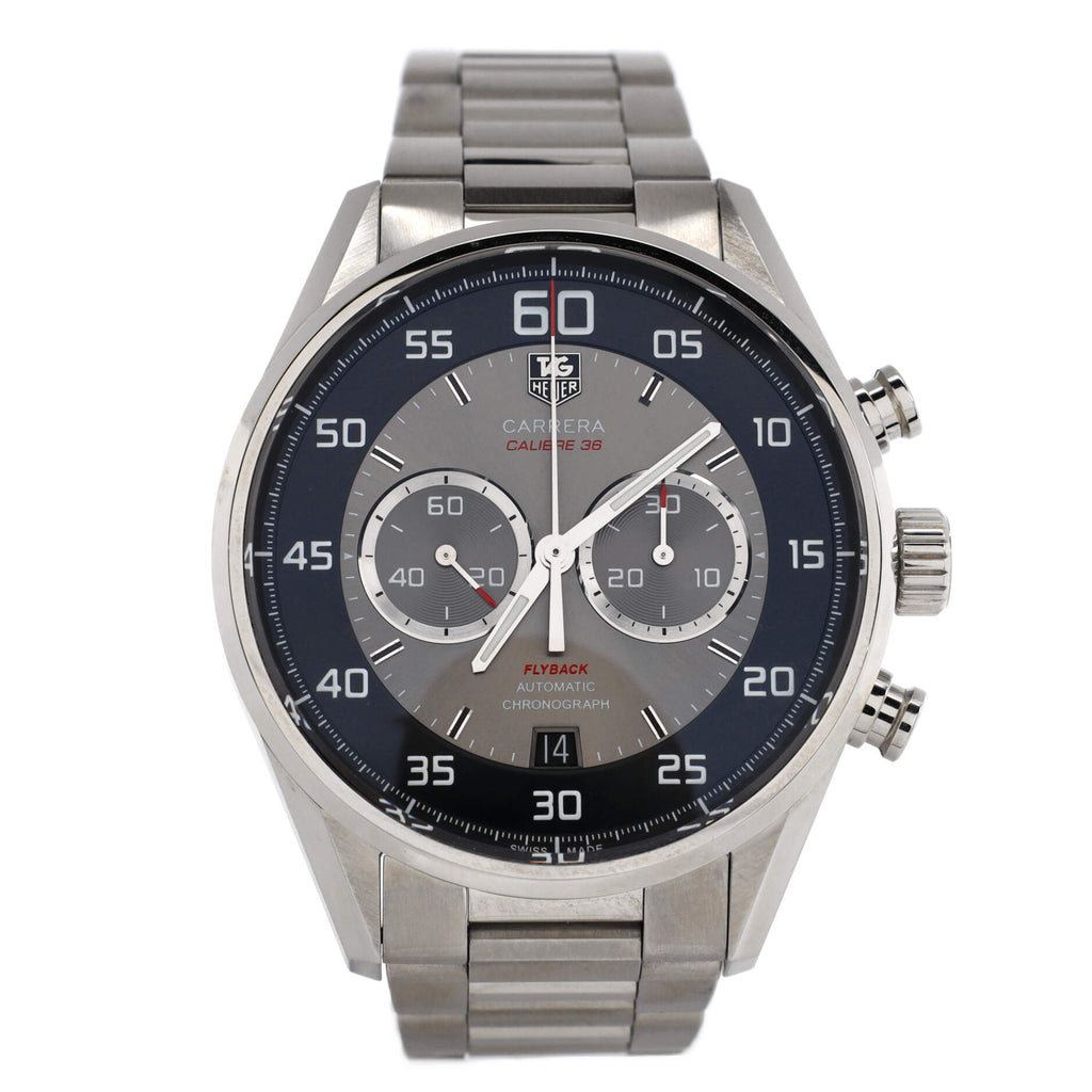 Carrera Calibre 36 Flyback Chronograph Automatic Watch Stainless Steel 43