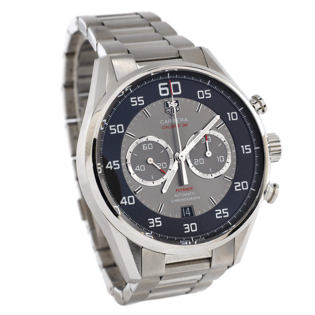 Carrera Calibre 36 Flyback Chronograph Automatic Watch Stainless Steel 43