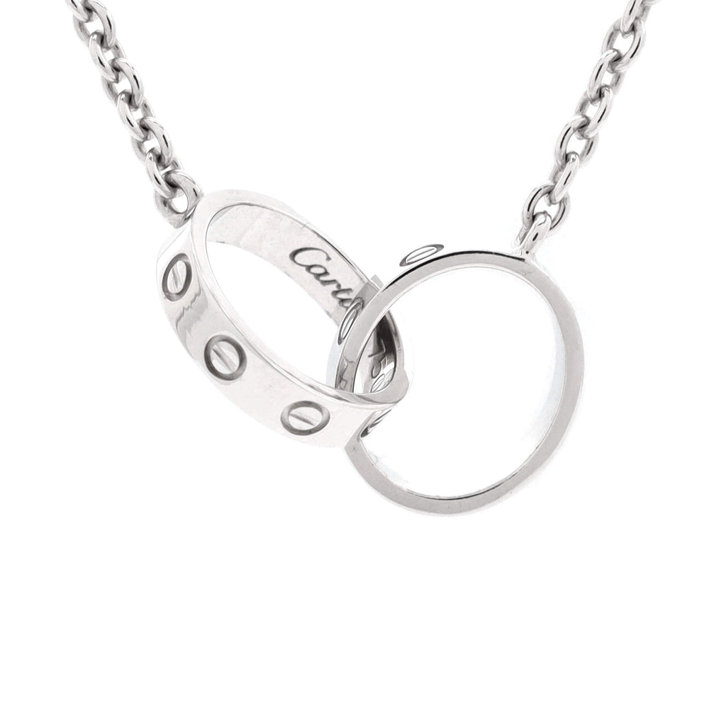 Love Interlocking Necklace 18K White Gold