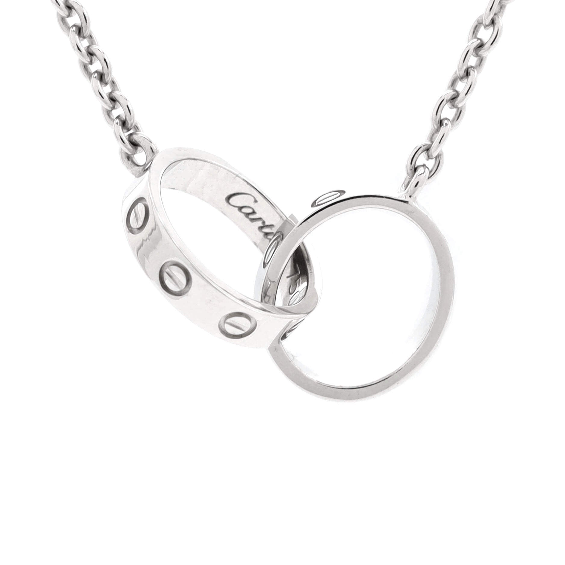 Love Interlocking Necklace 18K White Gold