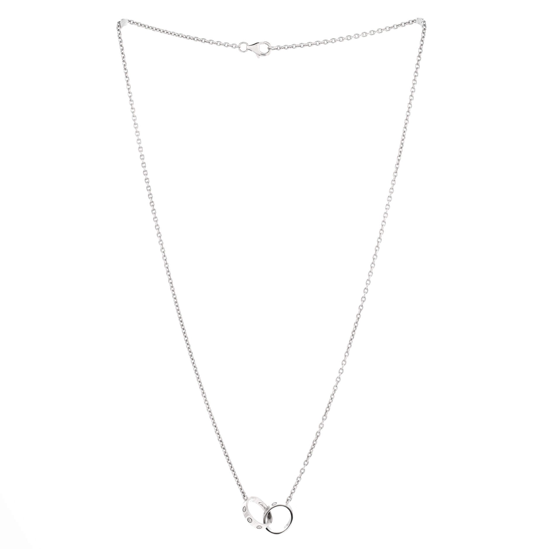Love Interlocking Necklace 18K White Gold