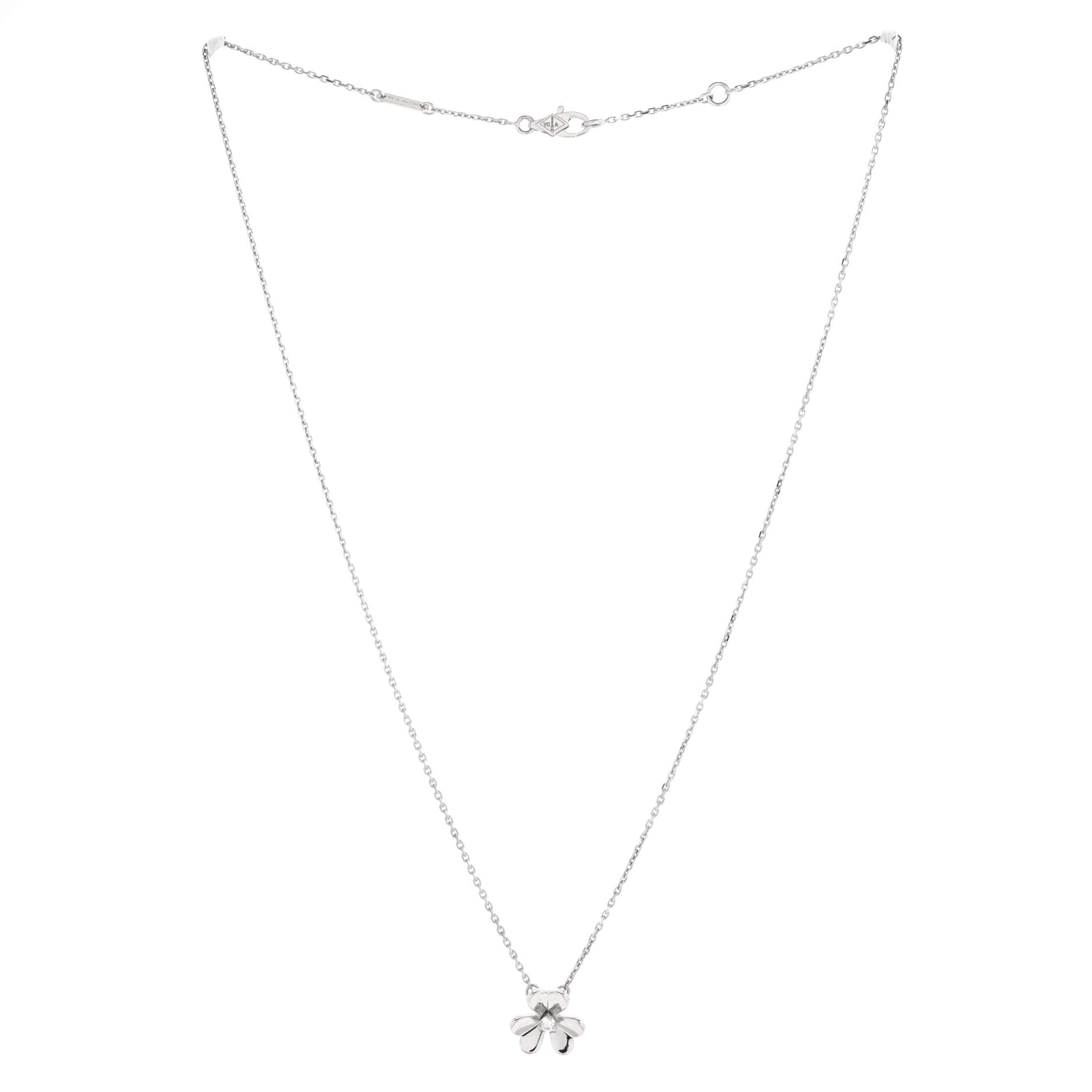 Frivole Pendant Necklace 18K White Gold and Diamond Mini