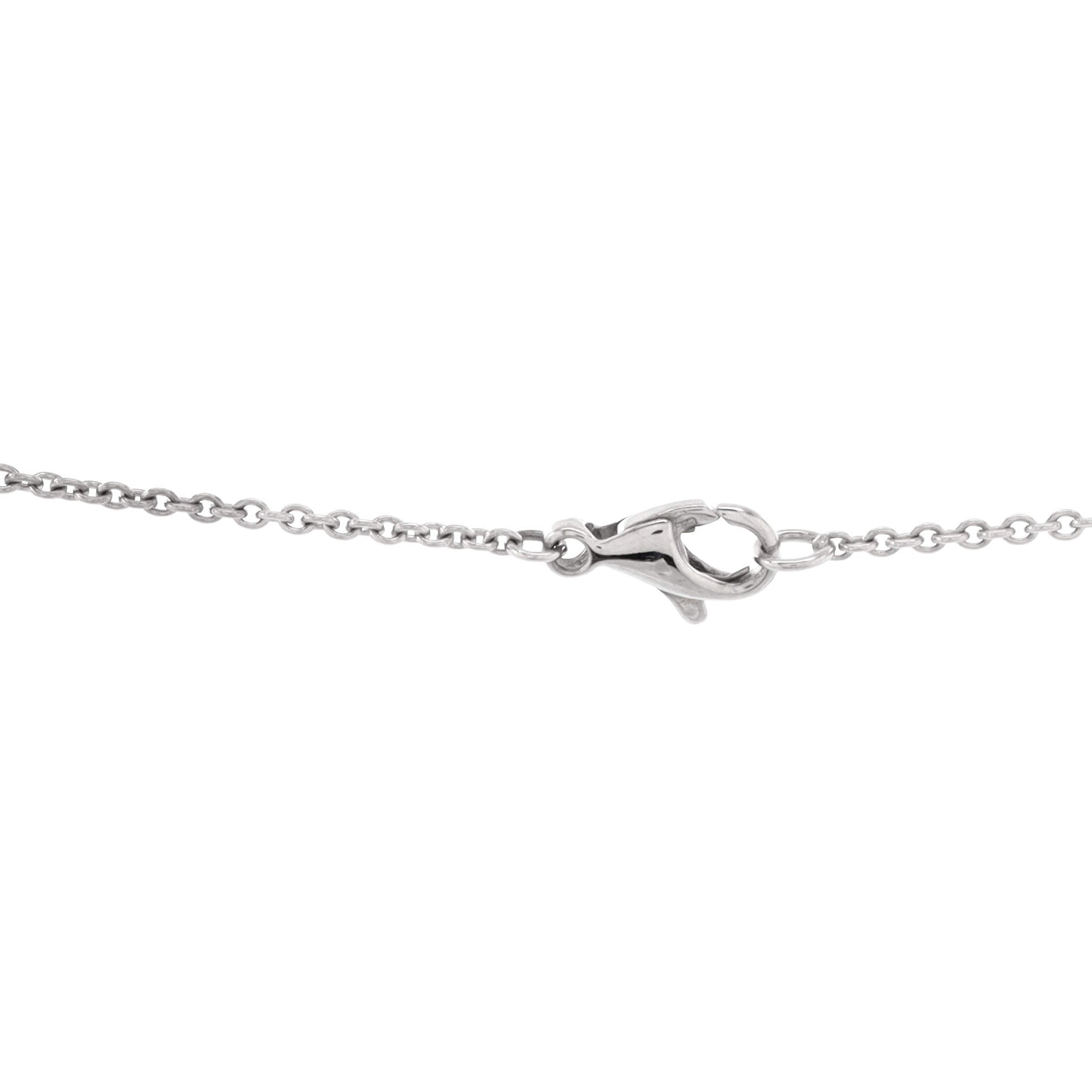 Coeur Heart Pendant Necklace 18K White Gold and Diamonds Small