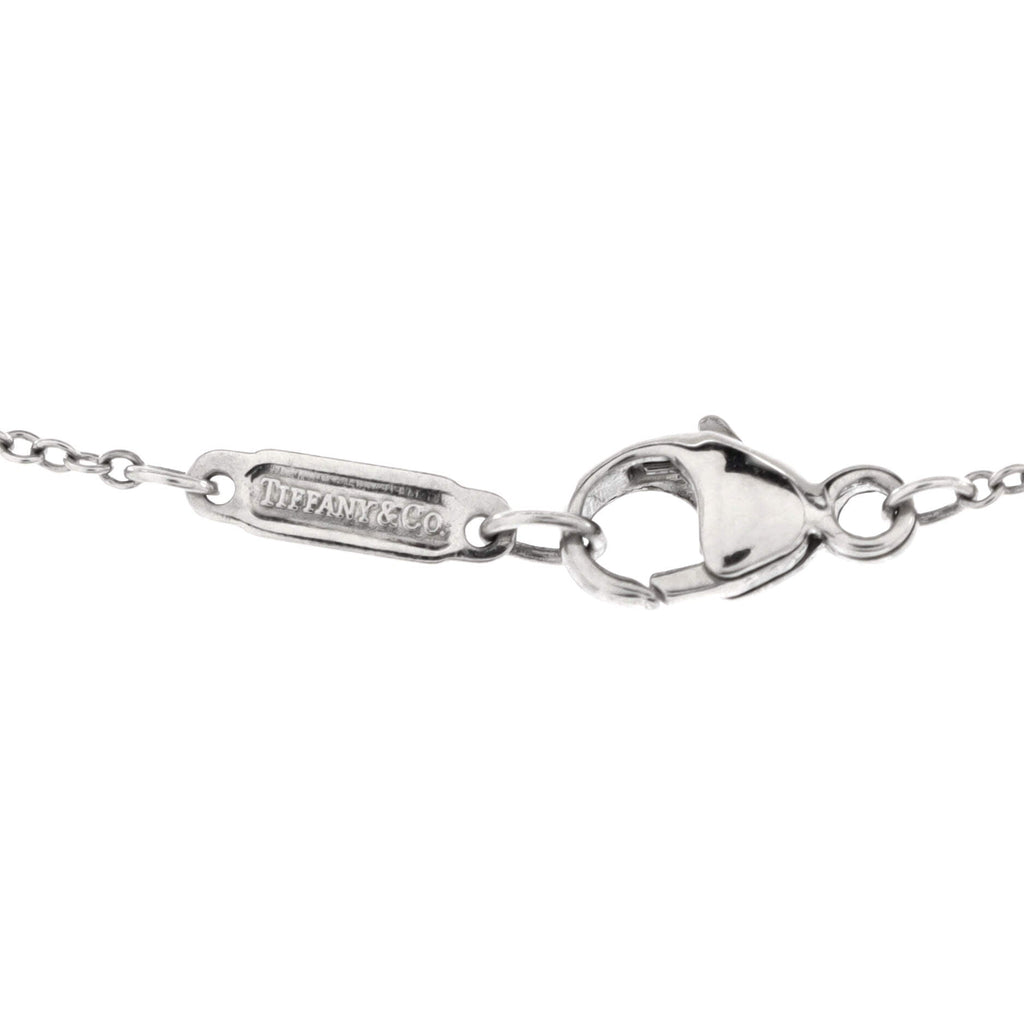 Jazz Graduated Double Drop Pendant Necklace Platinum and Diamonds