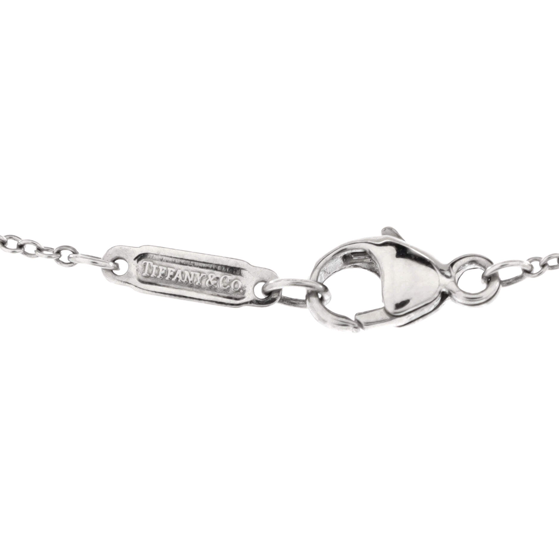 Jazz Graduated Double Drop Pendant Necklace Platinum and Diamonds