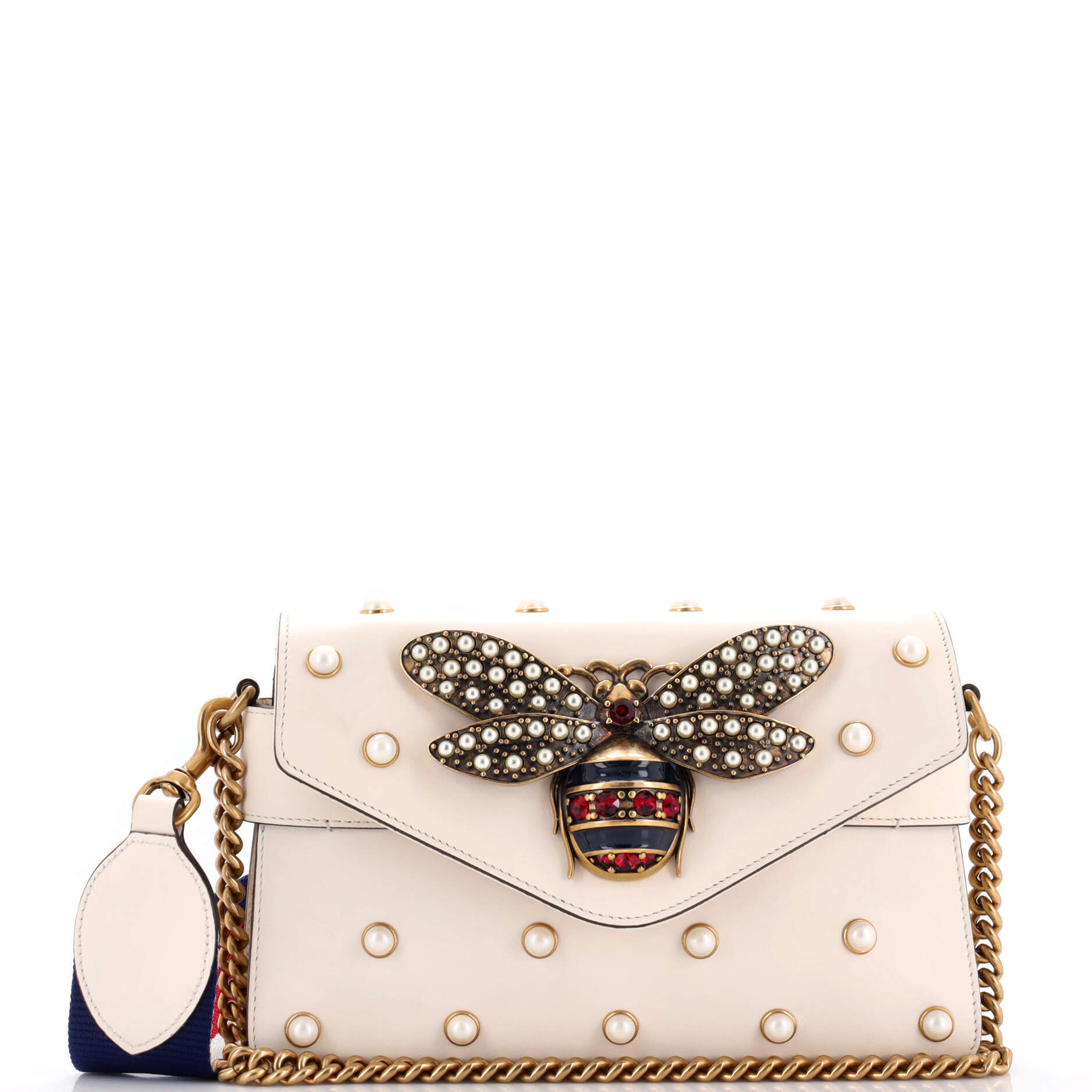 Animalier Broadway Bow Flap Bag Embellished Leather Mini