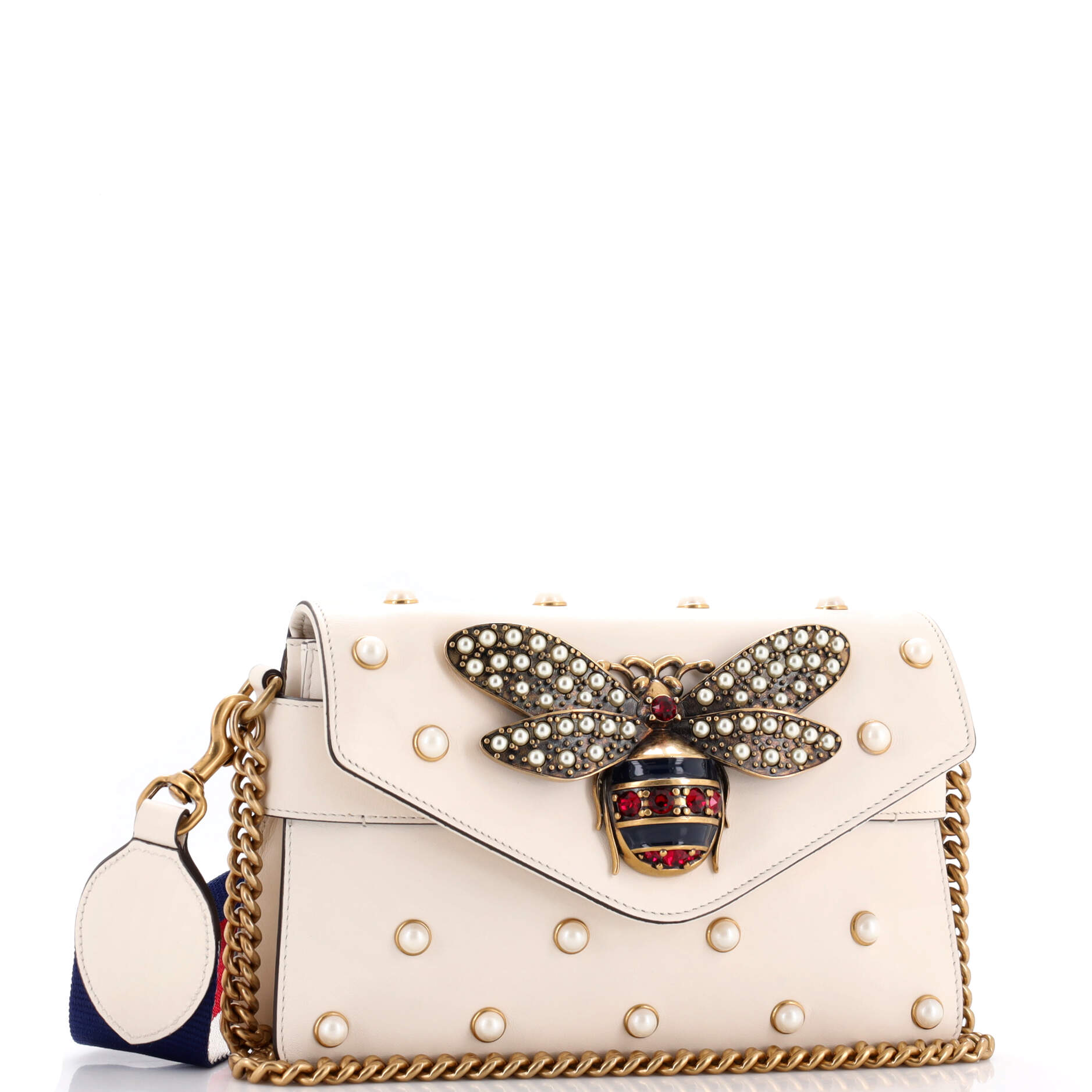 Animalier Broadway Bow Flap Bag Embellished Leather Mini