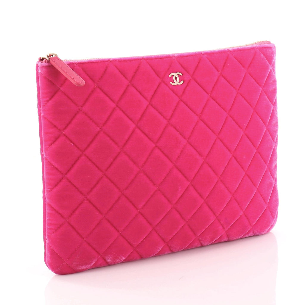 O Case Clutch Quilted Velvet Medium