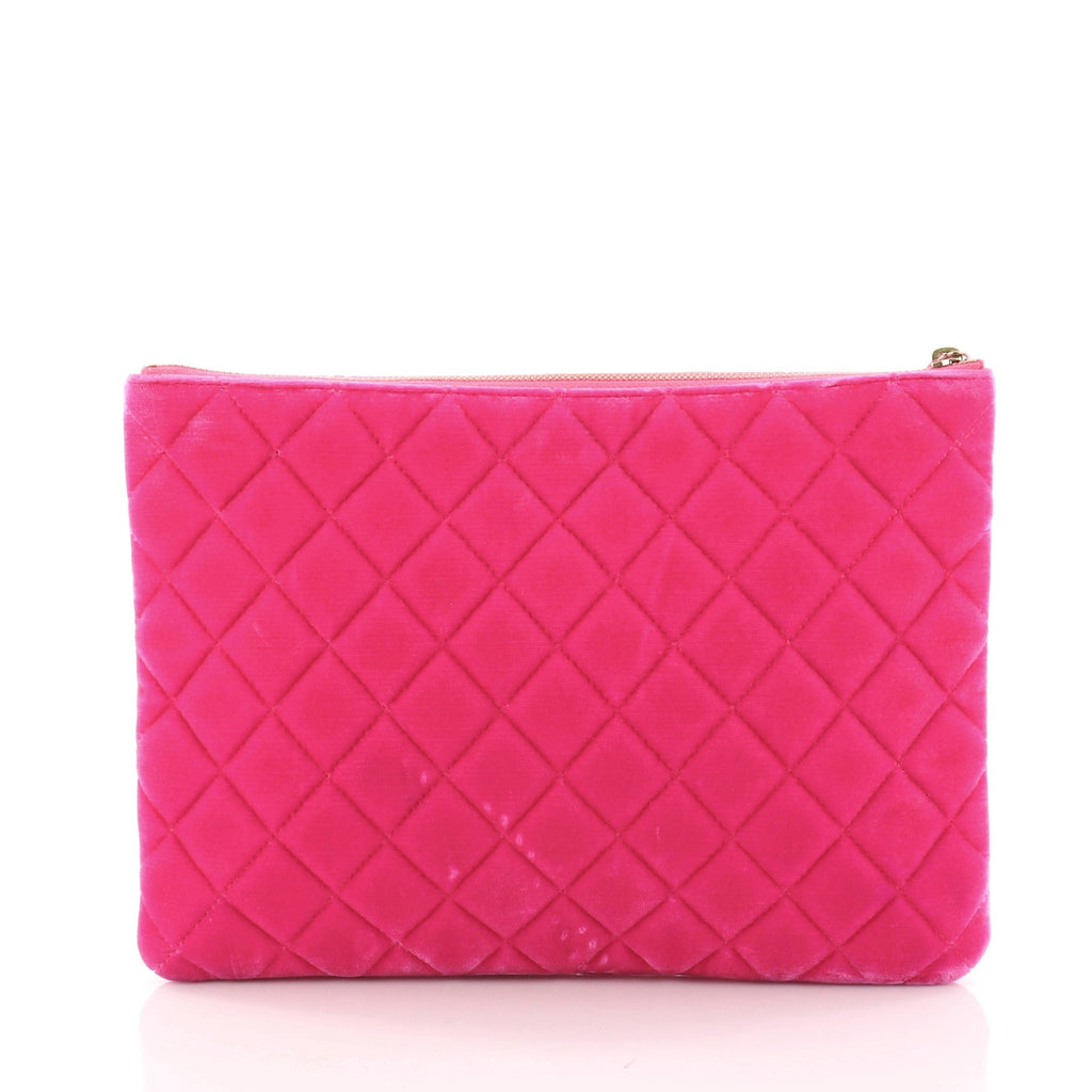 O Case Clutch Quilted Velvet Medium