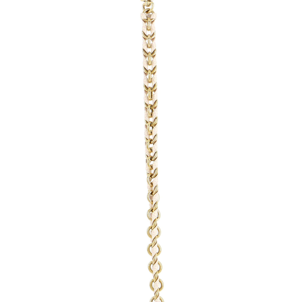 Multi Pochette Accessoires Woven Chain Strap Leather and Metal