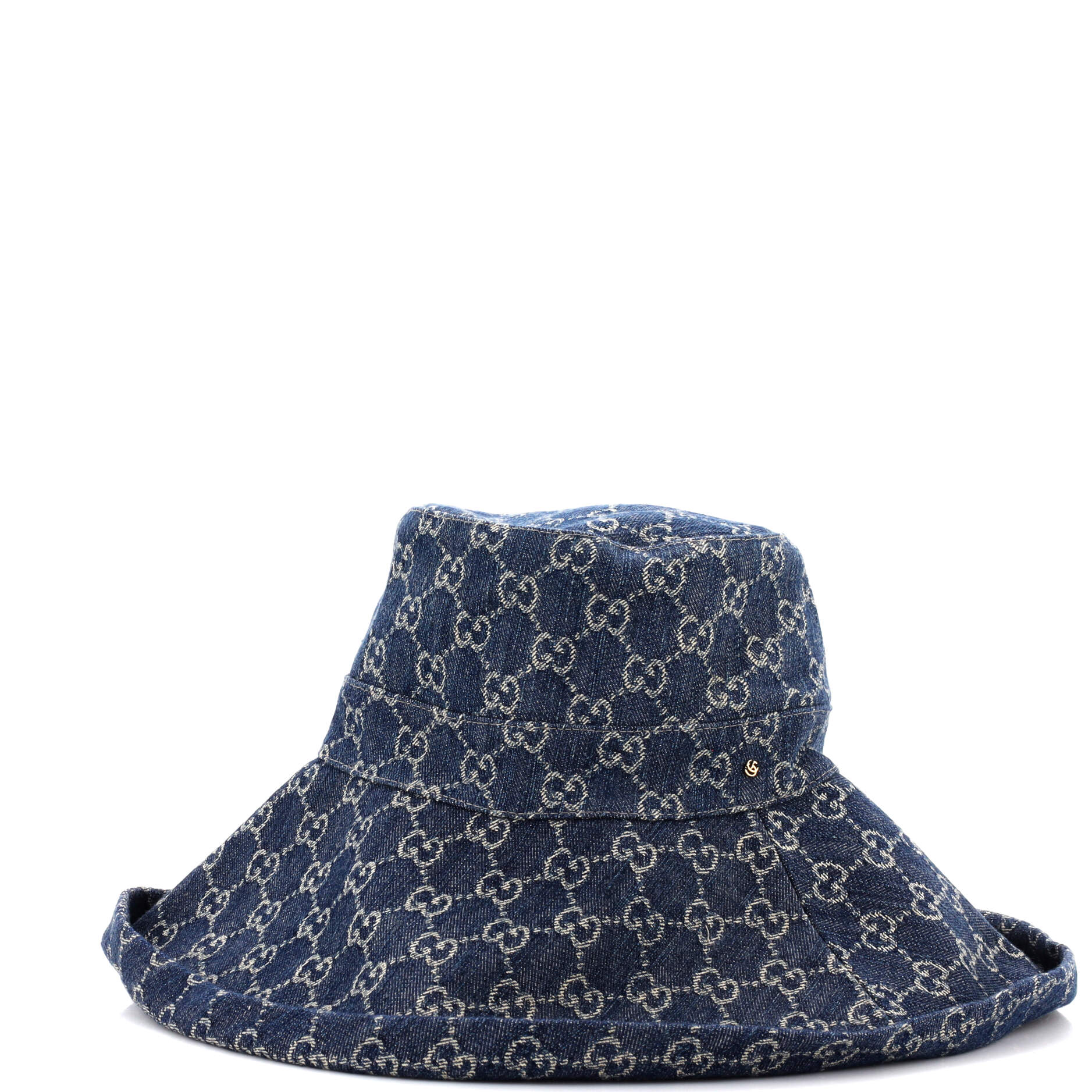 Wide Brim Hat GG Denim