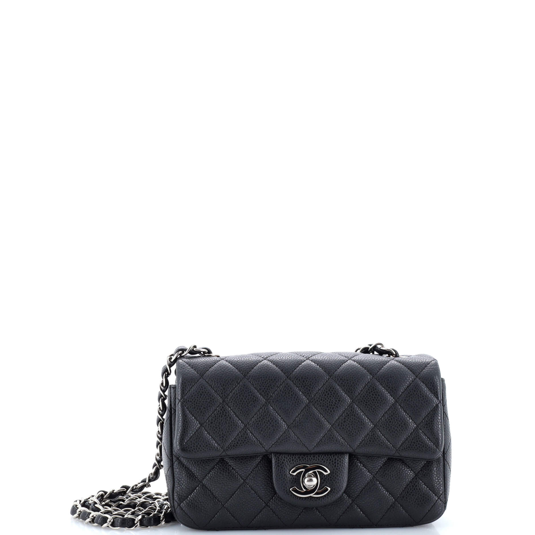 Classic Single Flap Bag Quilted Caviar Mini