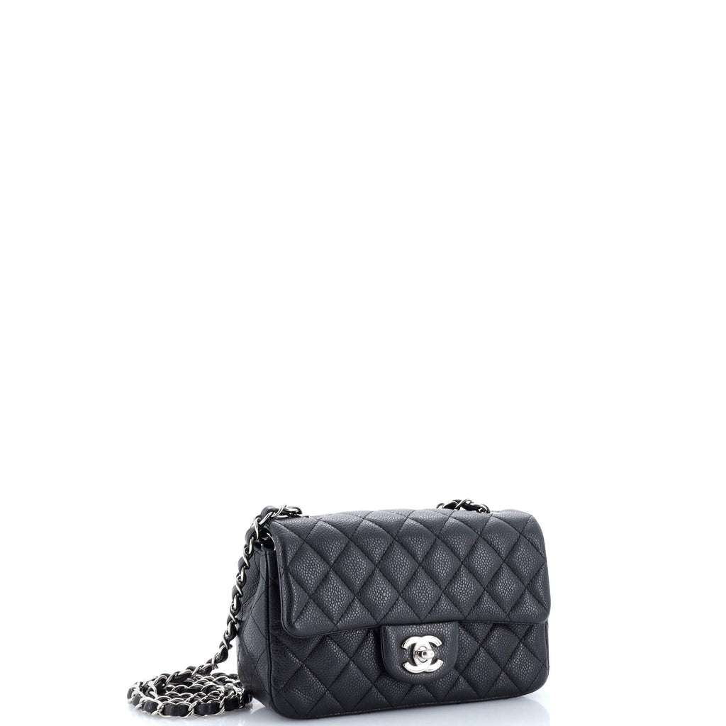 Classic Single Flap Bag Quilted Caviar Mini