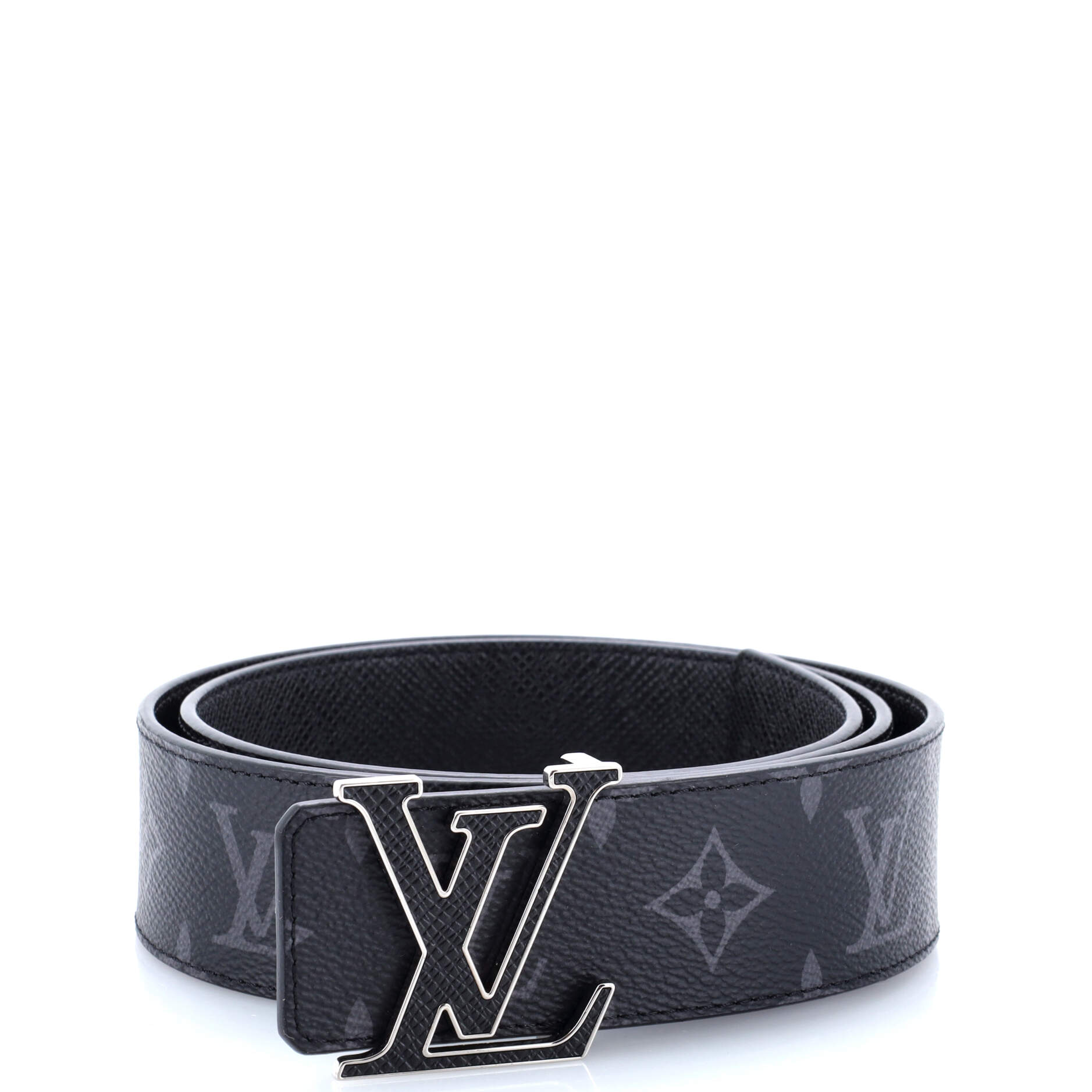 LV Line Reversible Belt Monogram Eclipse Canvas and Leather Wide 100
