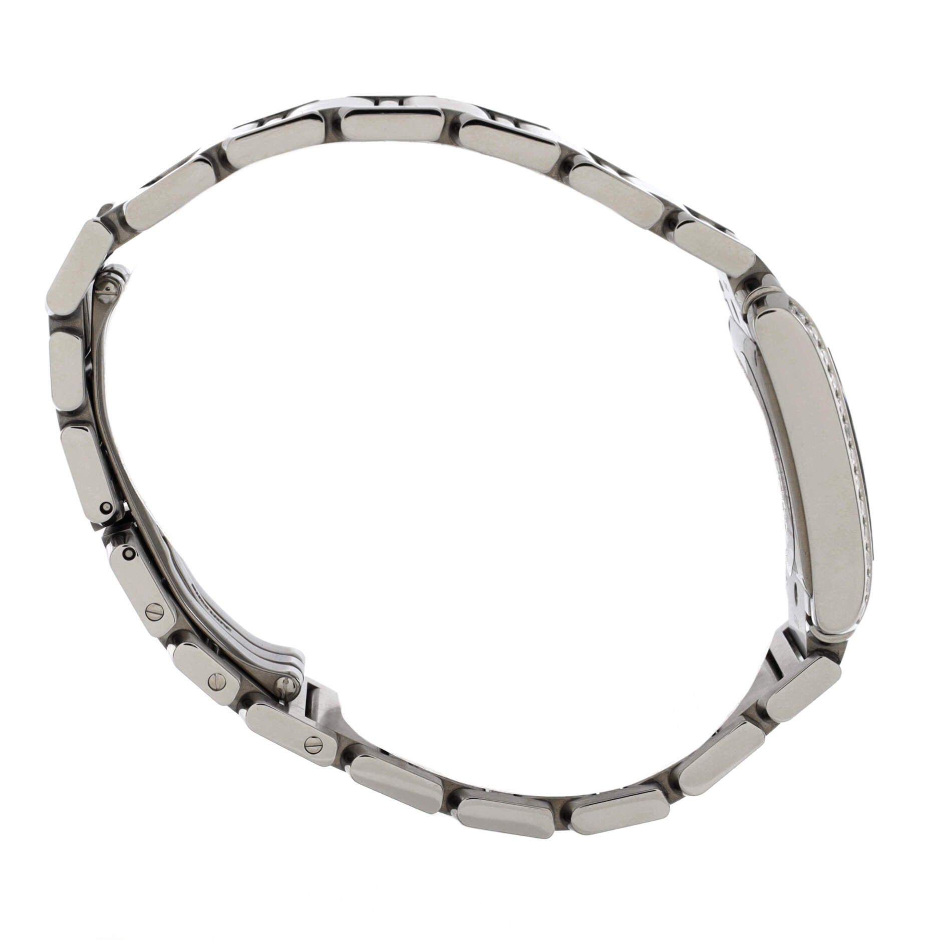 Tank Francaise Quartz Watch Stainless Steel with Diamond Bezel 25