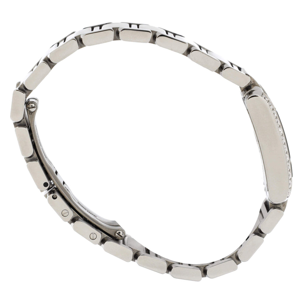 Tank Francaise Quartz Watch Stainless Steel with Diamond Bezel 20