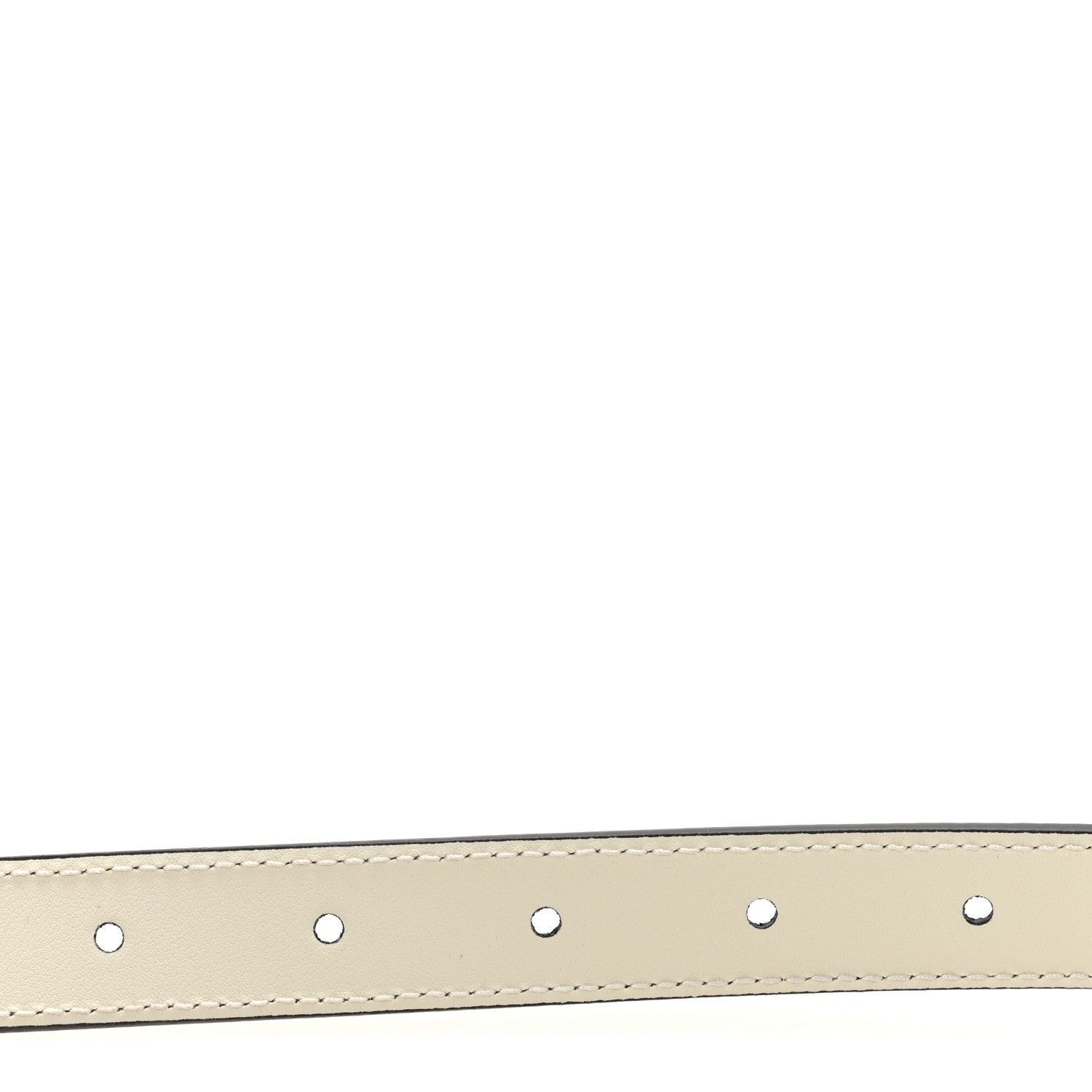 GG Supreme Monogram Plutone Calfskin Enamel Double G 20mm Belt 80 32 Beige Ebony Mystic White