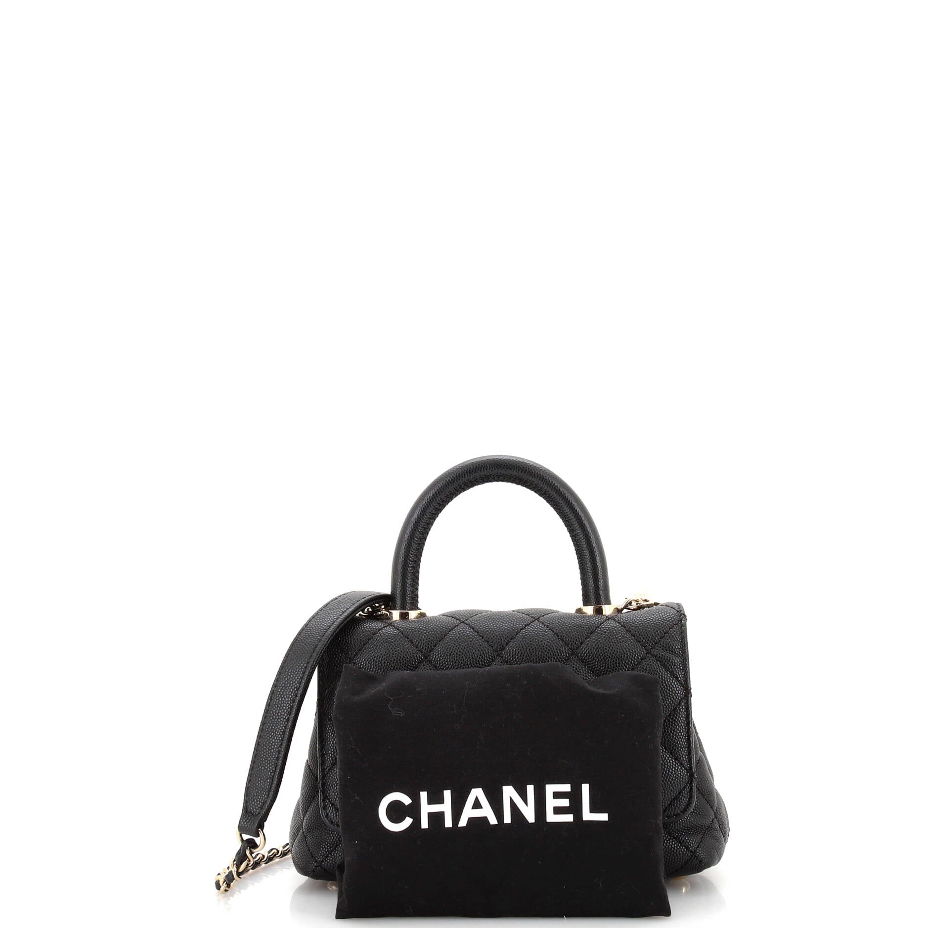 Coco Top Handle Bag Quilted Caviar Extra Mini