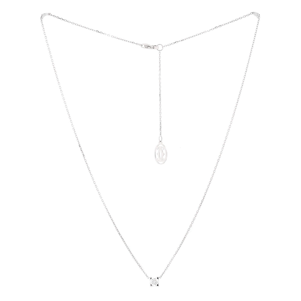 C de Cartier Necklace 18K White Gold and Diamond 0.24CT