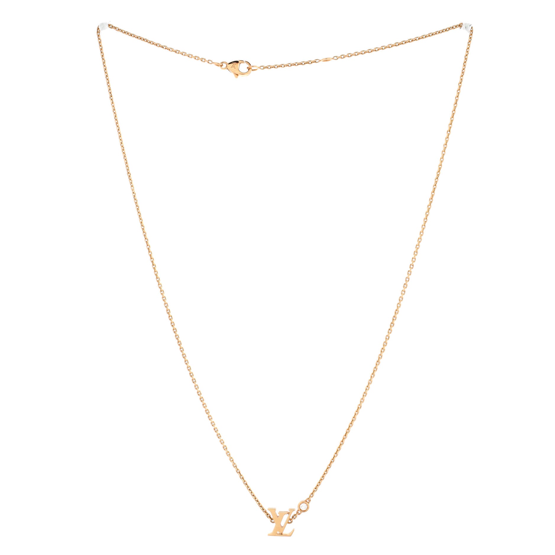 Idylle Blossom LV Pendant Necklace 18K Rose Gold with Diamond