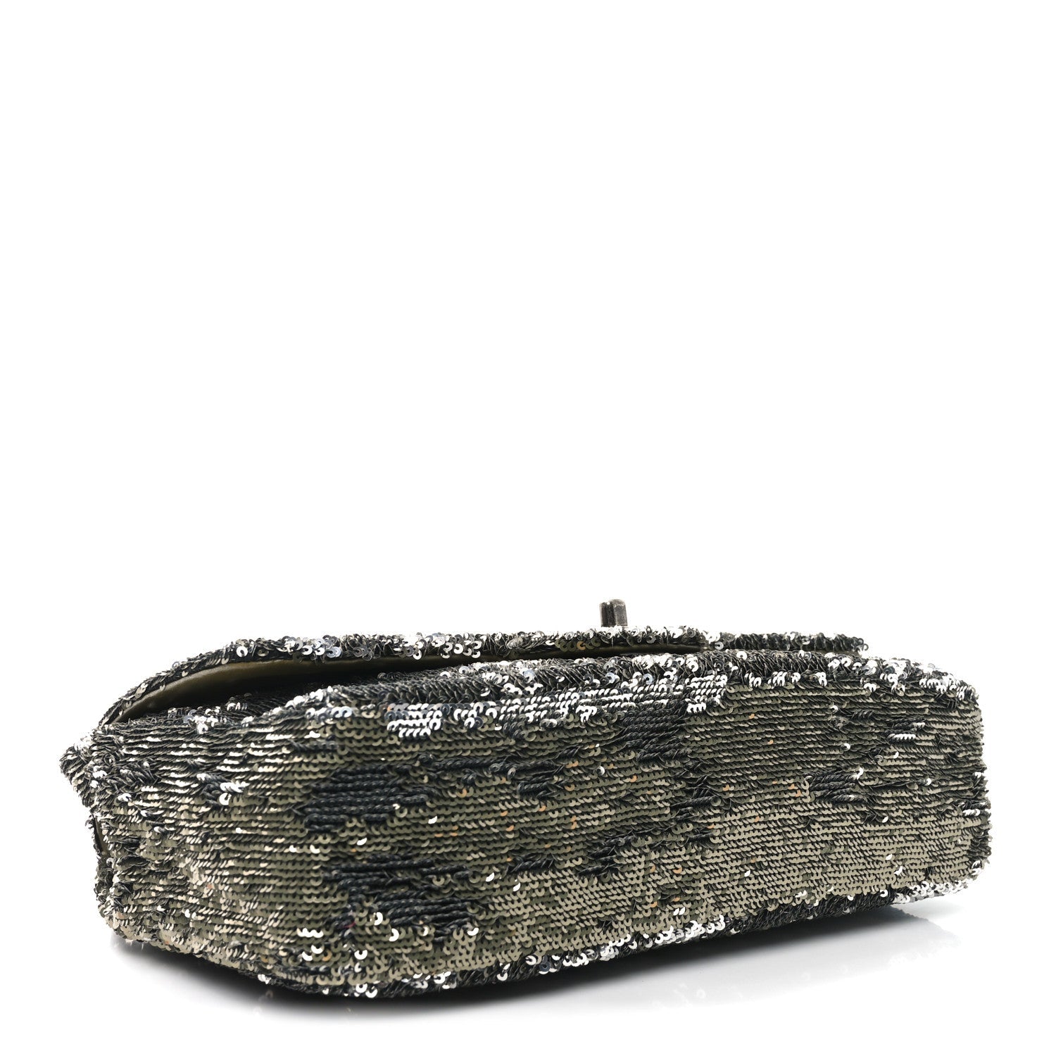 Sequin Coco Cuba Medium Single Flap Khaki
