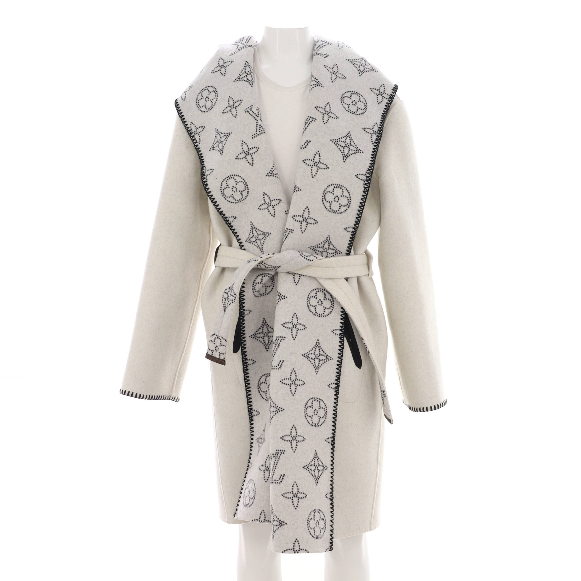 Women's Reversible Hooded Belted Wrap Coat Mahina Wool