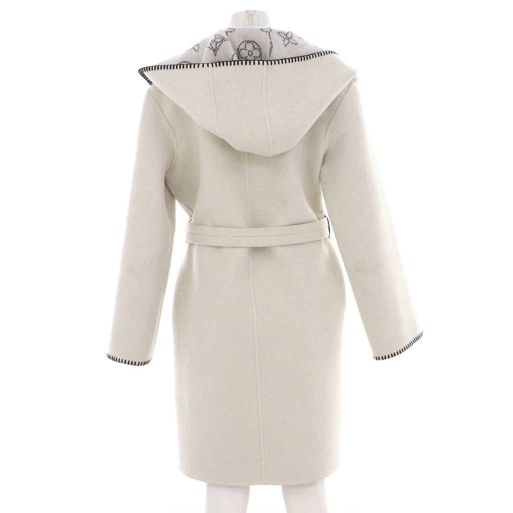 Women's Reversible Hooded Belted Wrap Coat Mahina Wool