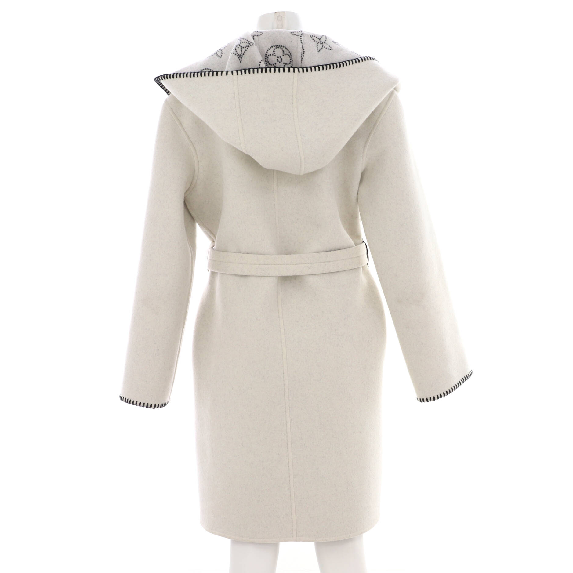 Women's Reversible Hooded Belted Wrap Coat Mahina Wool