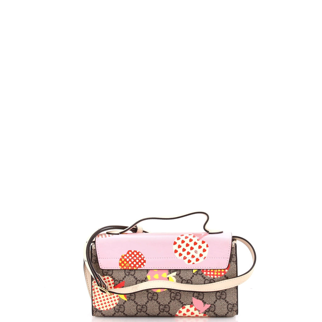 Padlock Top Handle Bag Printed GG Coated Canvas and Leather Mini