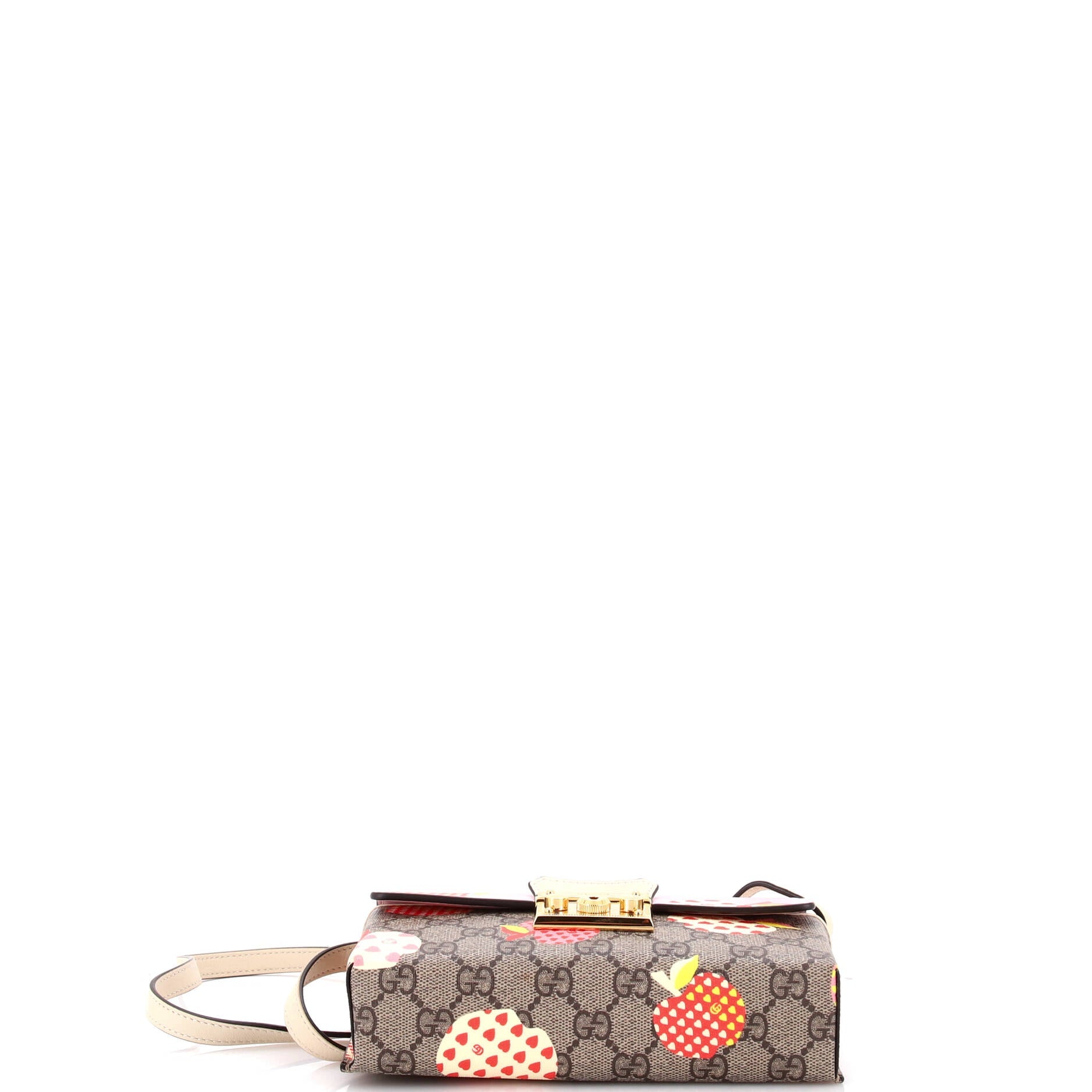 Padlock Top Handle Bag Printed GG Coated Canvas and Leather Mini