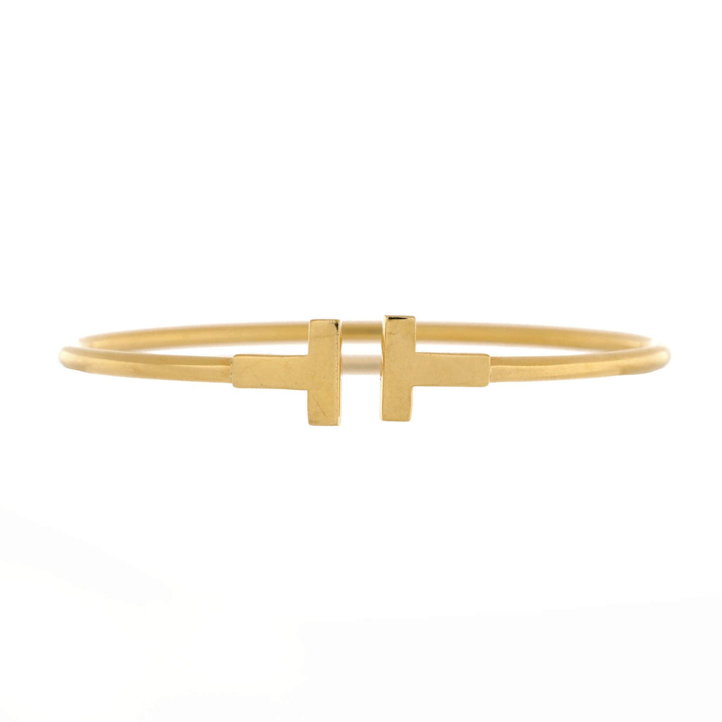 T Wire Bracelet 18K Yellow Gold Narrow