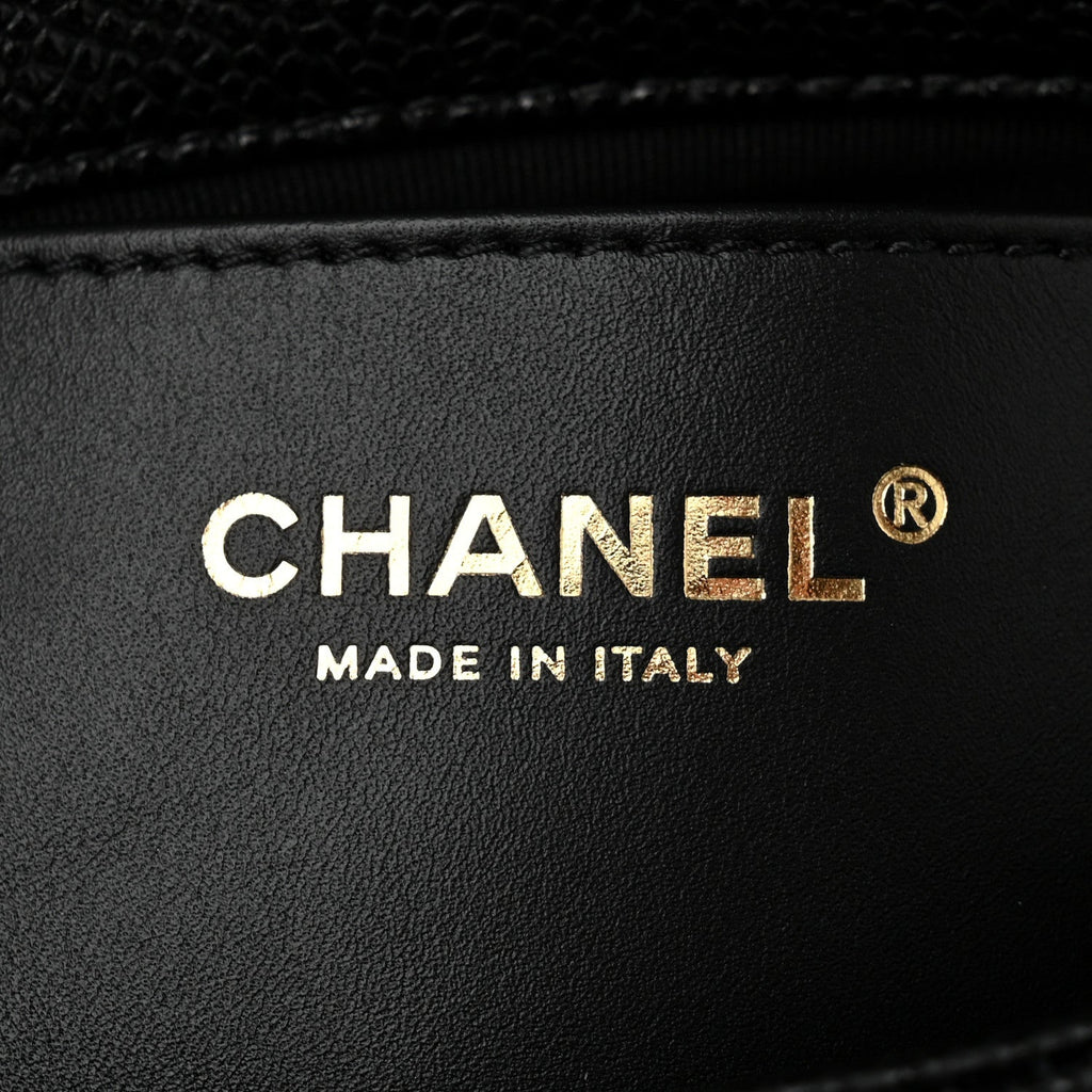 Grained Lambskin Quilted Mini Flap Black