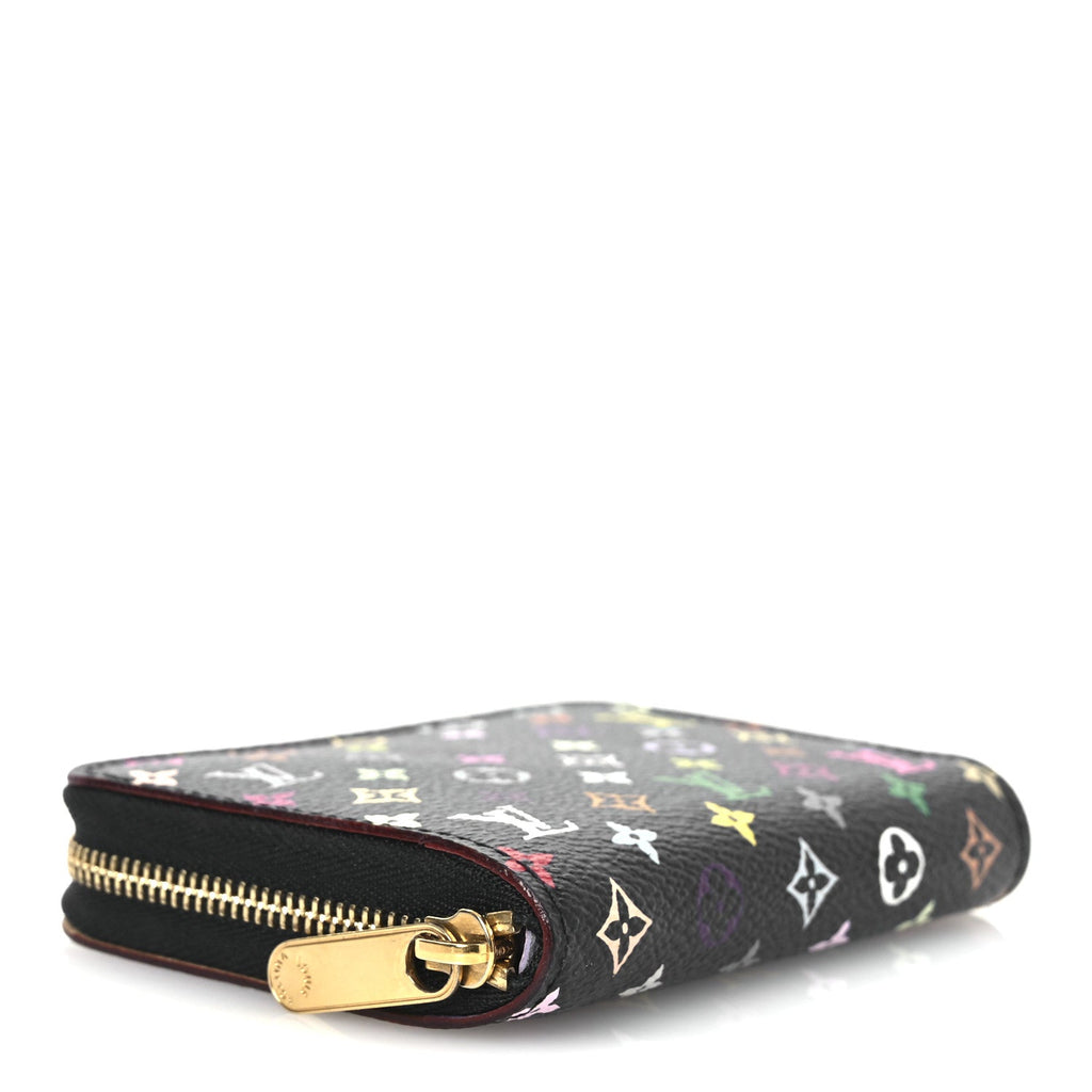 Monogram Multicolor Zippy Coin Purse Black Violet