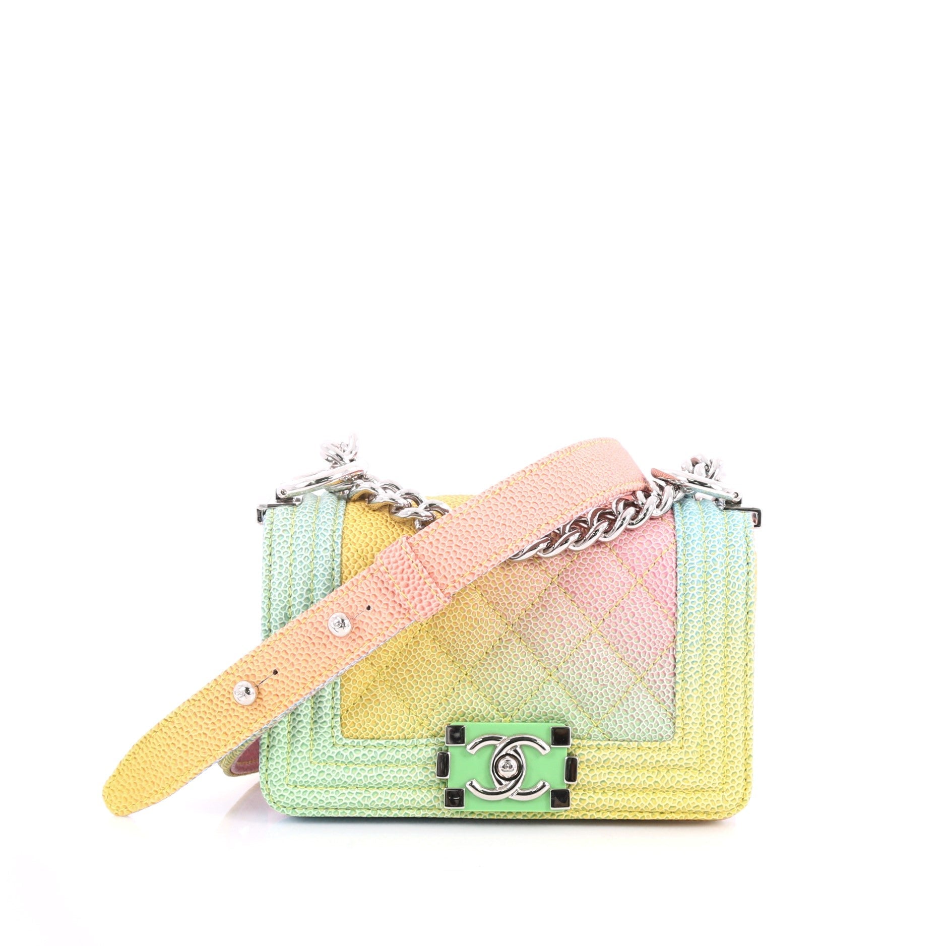 Cuba Rainbow Boy Flap Bag Quilted Painted Caviar Mini