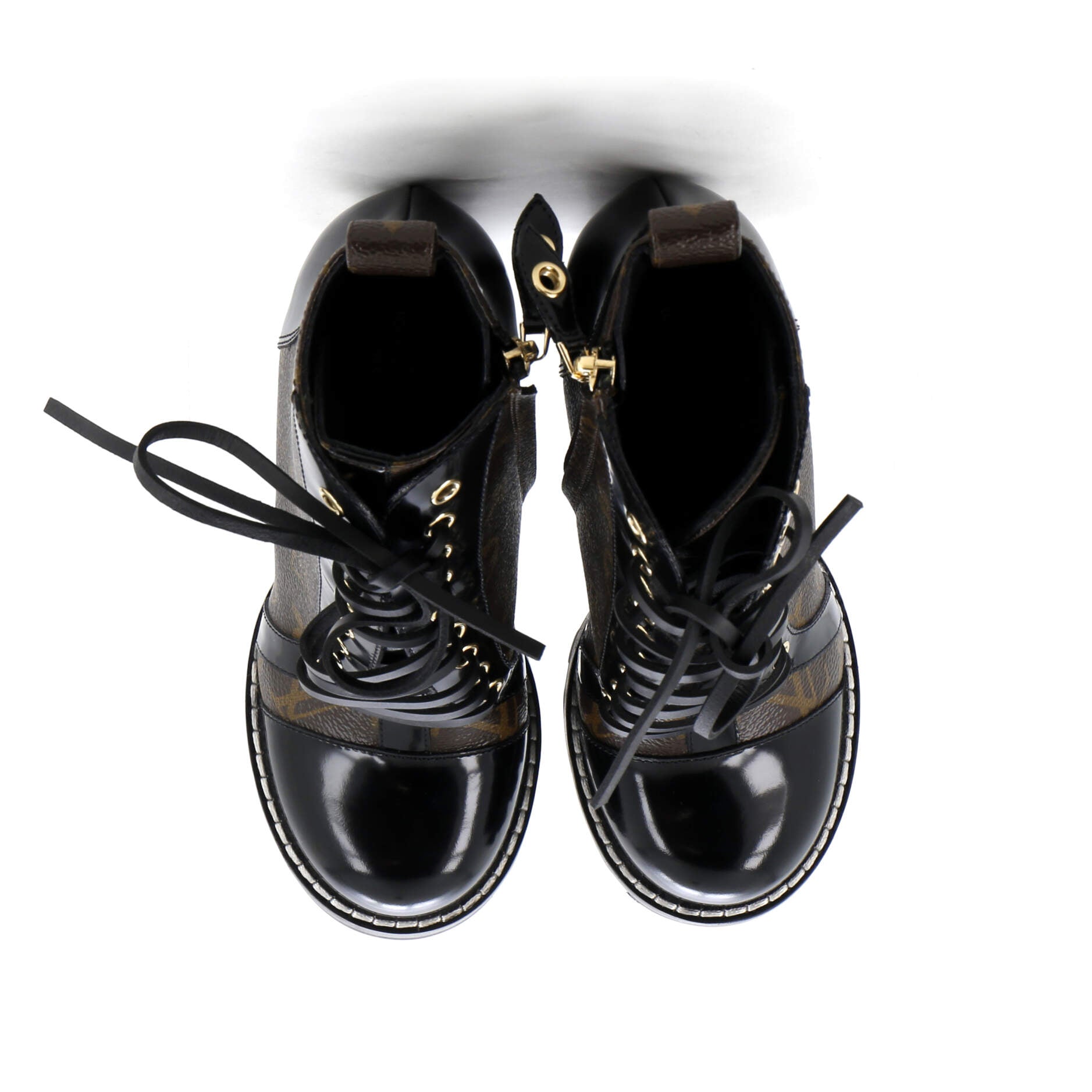Women's Star Trail Ankle Boots Monogram Canvas with Patent