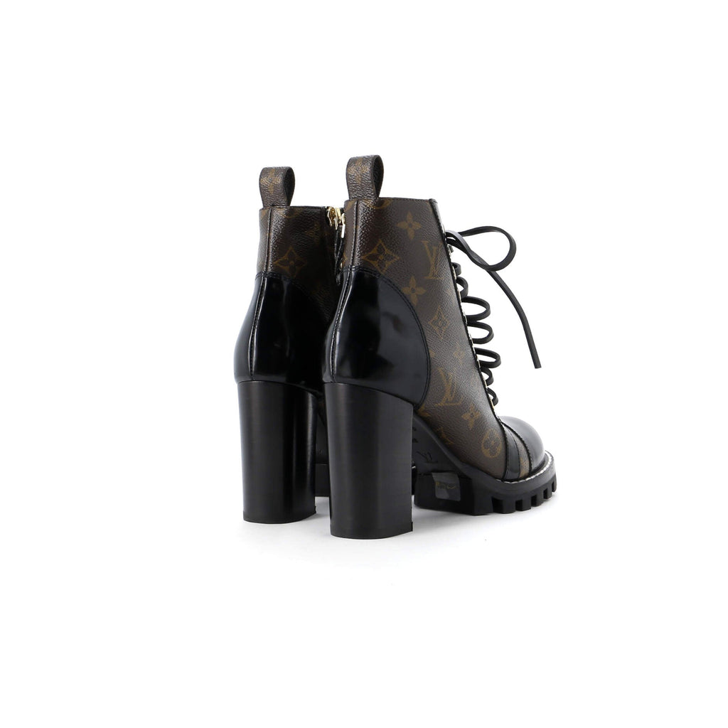 Women's Star Trail Ankle Boots Monogram Canvas with Patent