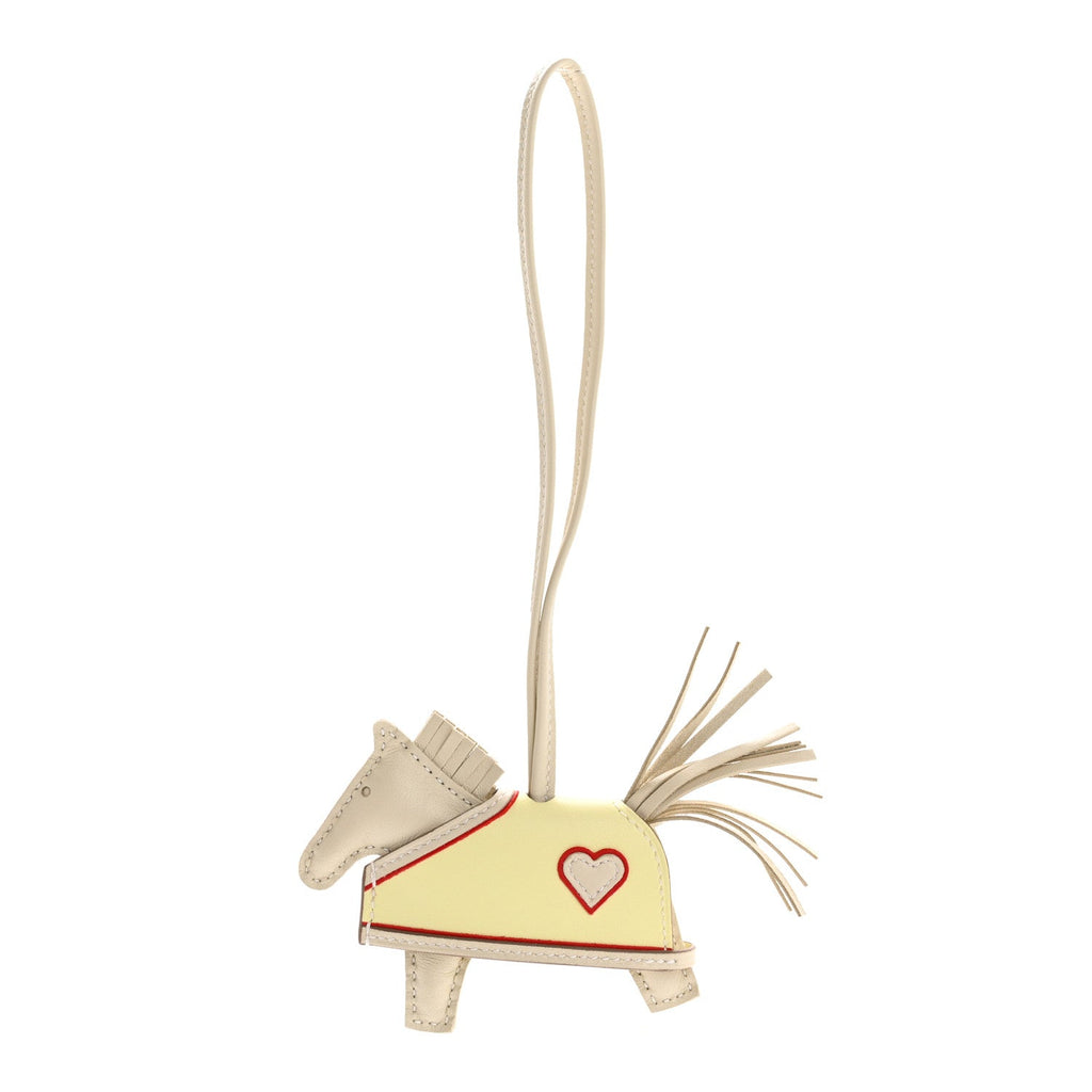 Milo Lambskin Grigri Rodeo Robeo Coeur Bag Charm PM Craie Jaune Milton Rouge Radieux