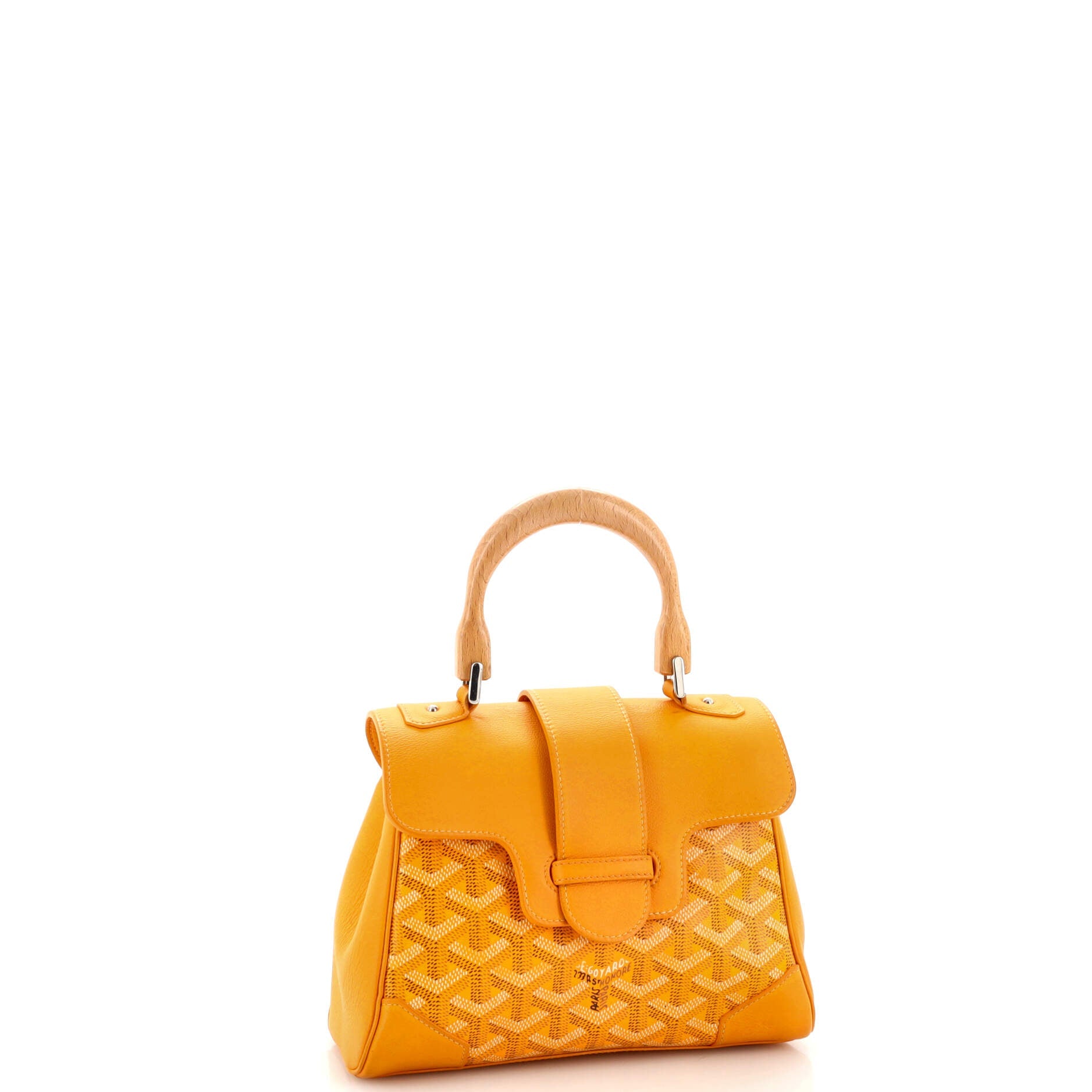 Saigon Top Handle Bag Coated Canvas with Leather Mini