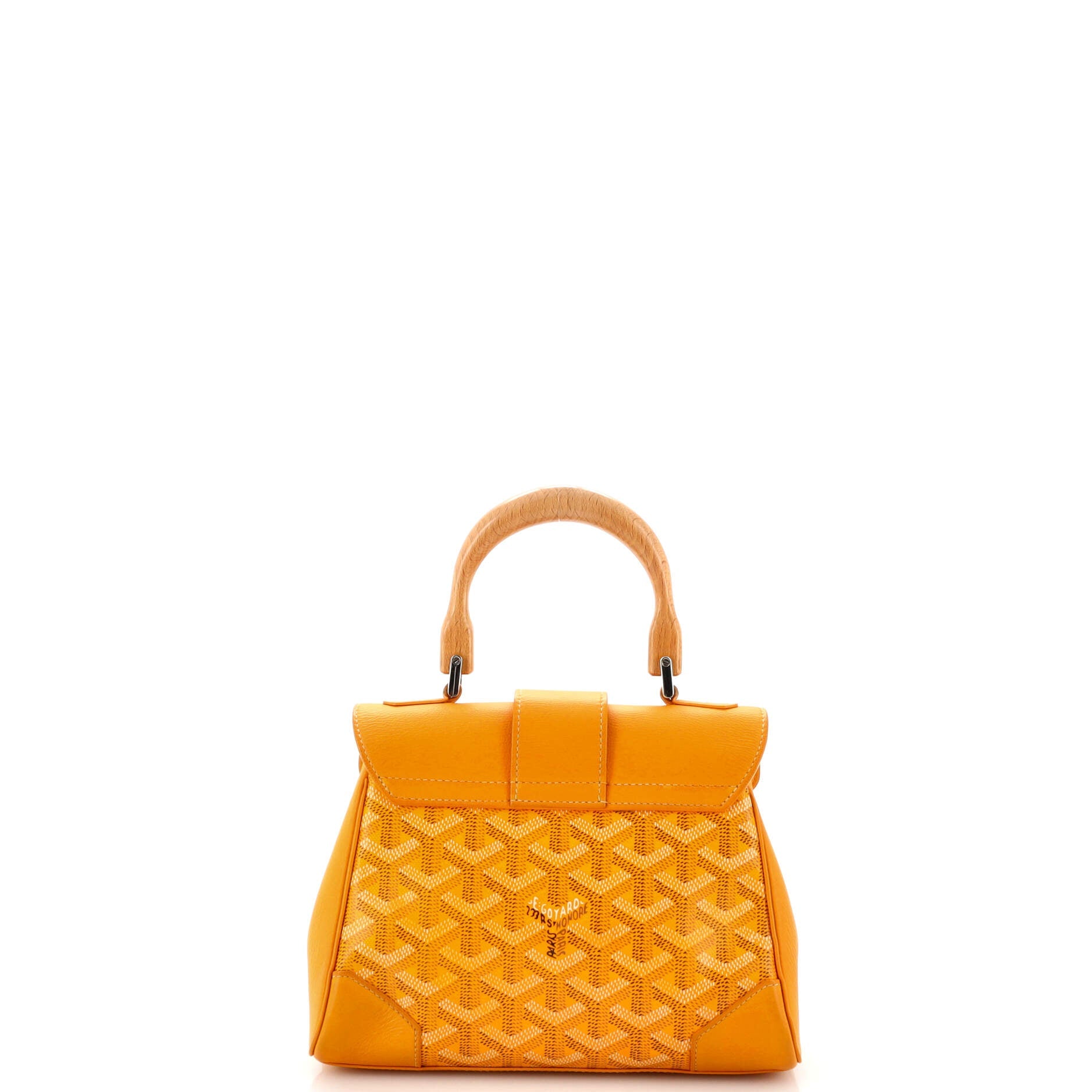 Saigon Top Handle Bag Coated Canvas with Leather Mini