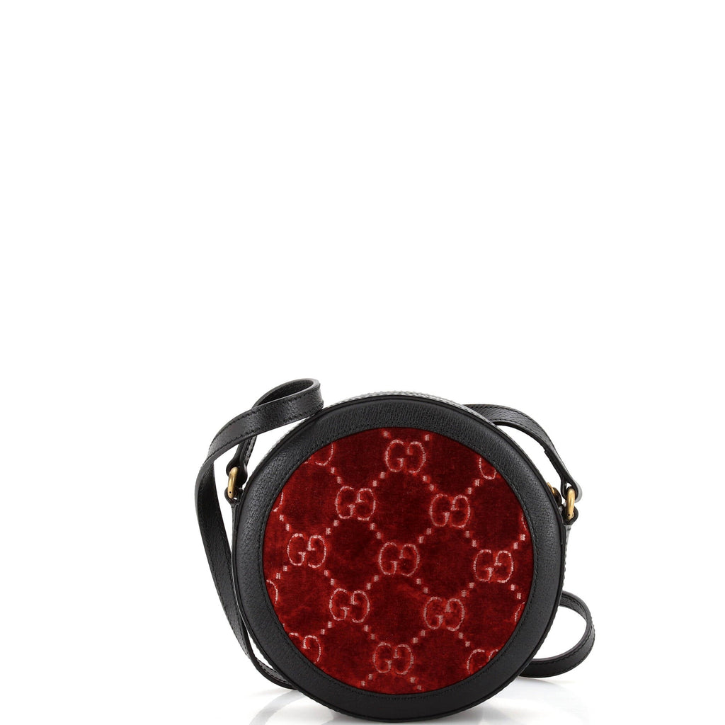 Ophidia Round Shoulder Bag GG Velvet Mini