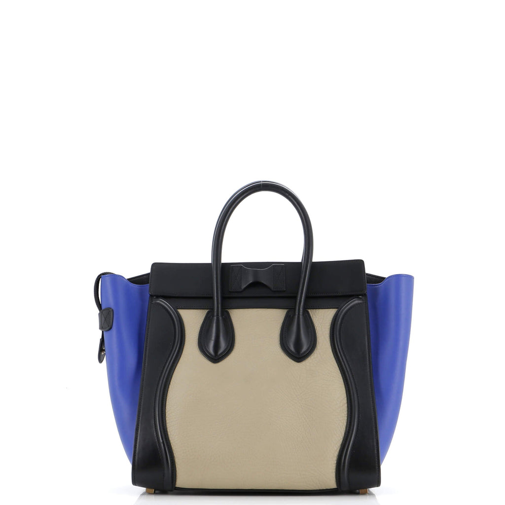 Tricolor Luggage Bag Leather Mini