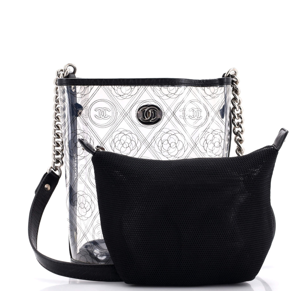 Camellia Coco Bucket Bag Printed PVC Medium
