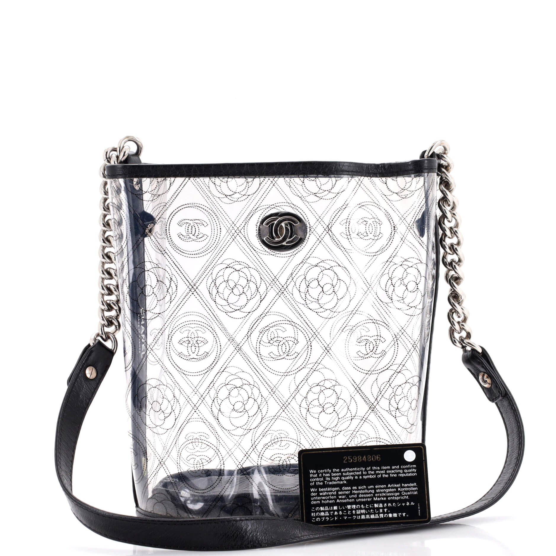 Camellia Coco Bucket Bag Printed PVC Medium