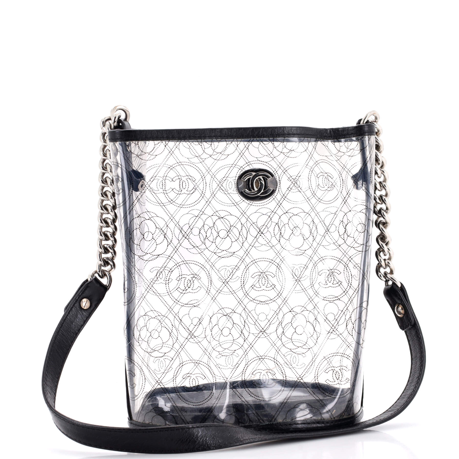 Camellia Coco Bucket Bag Printed PVC Medium