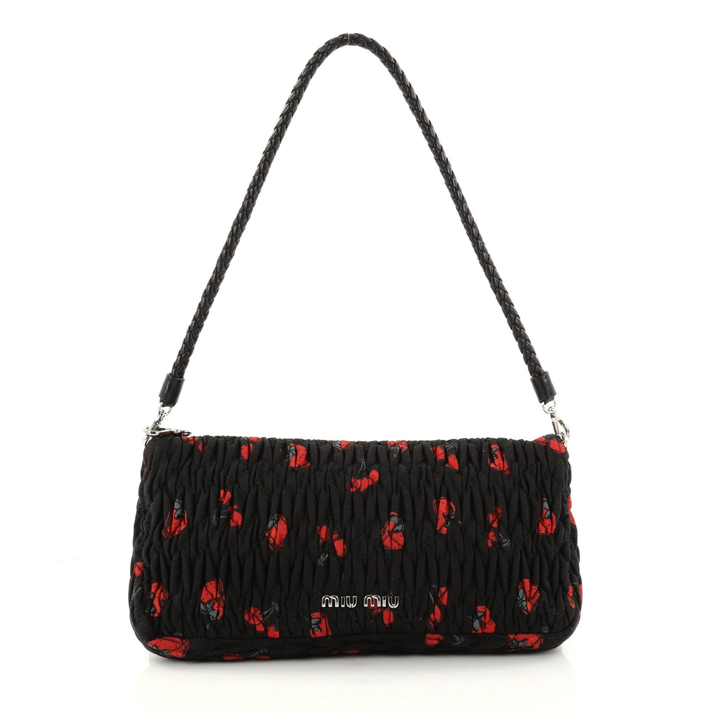 Crystal Clutch Matelasse Printed Fabric Medium