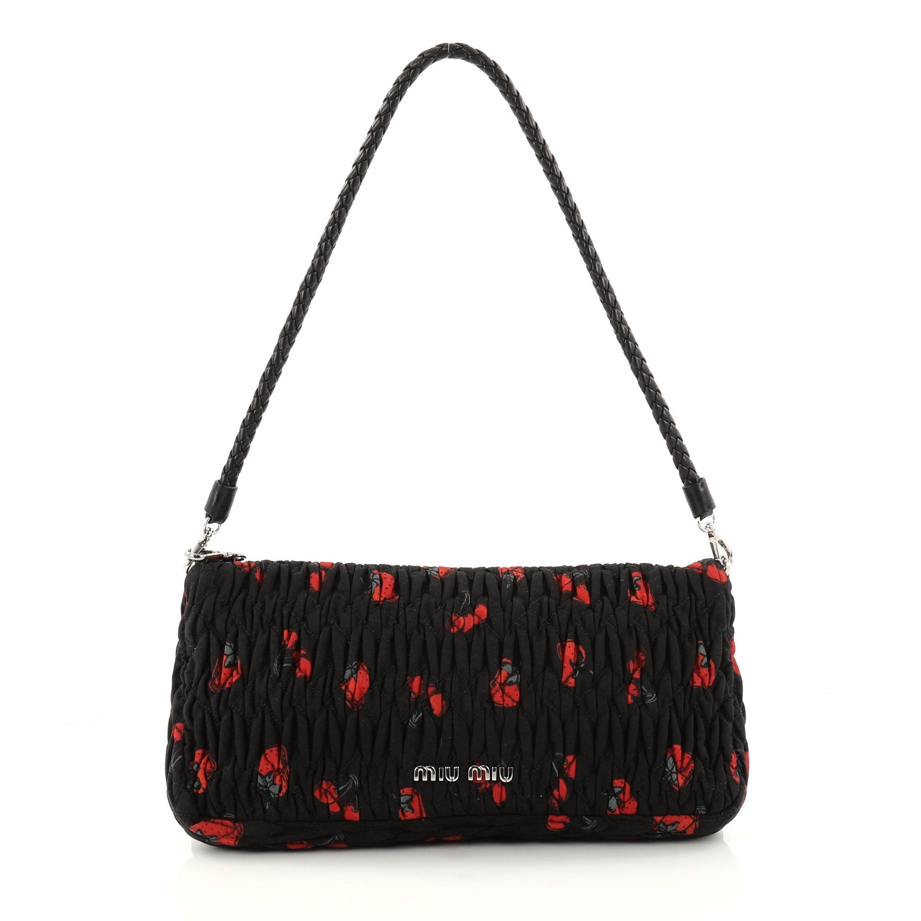 Crystal Clutch Matelasse Printed Fabric Medium