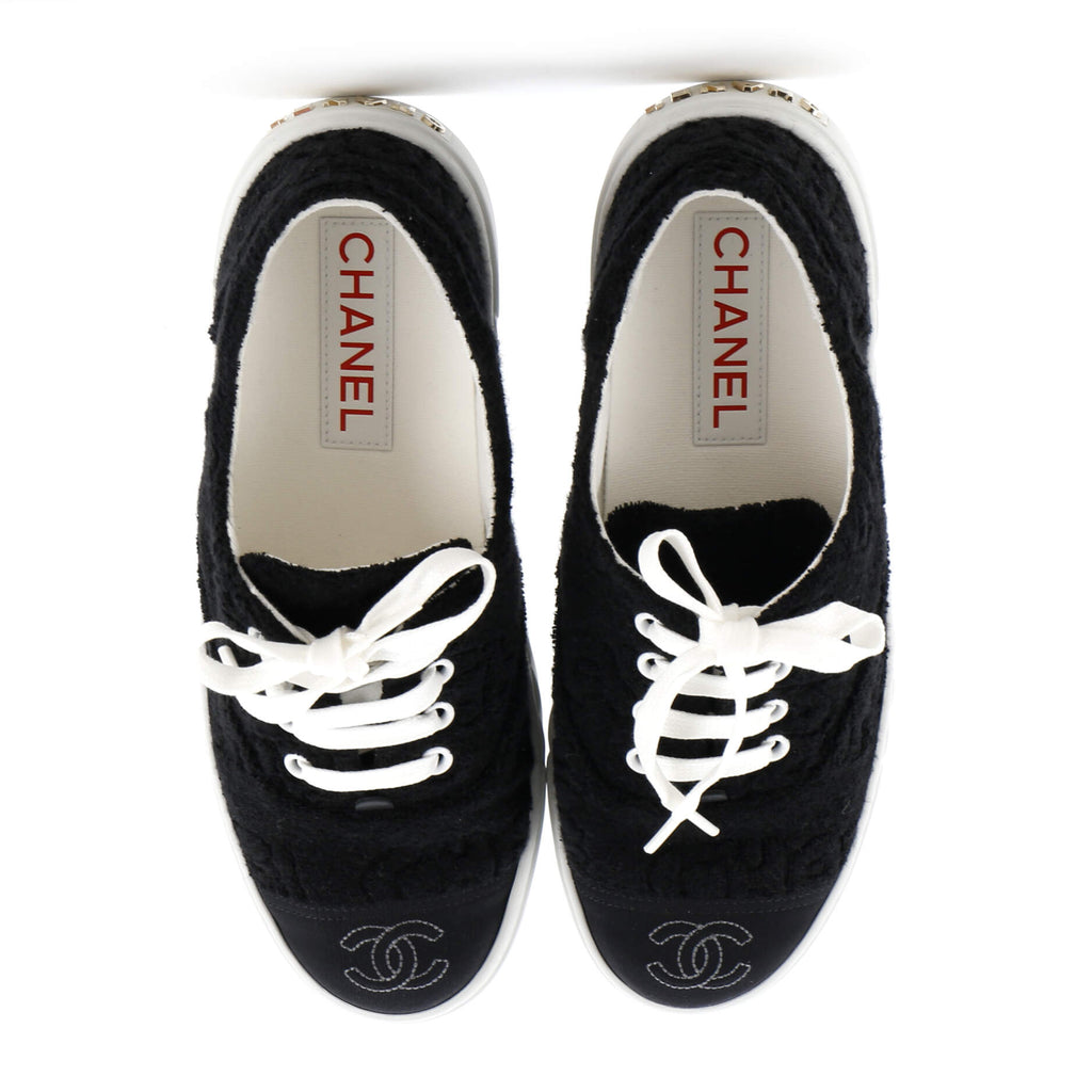 Women's CC Cap Toe Sneakers Shearling with Grosgrain
