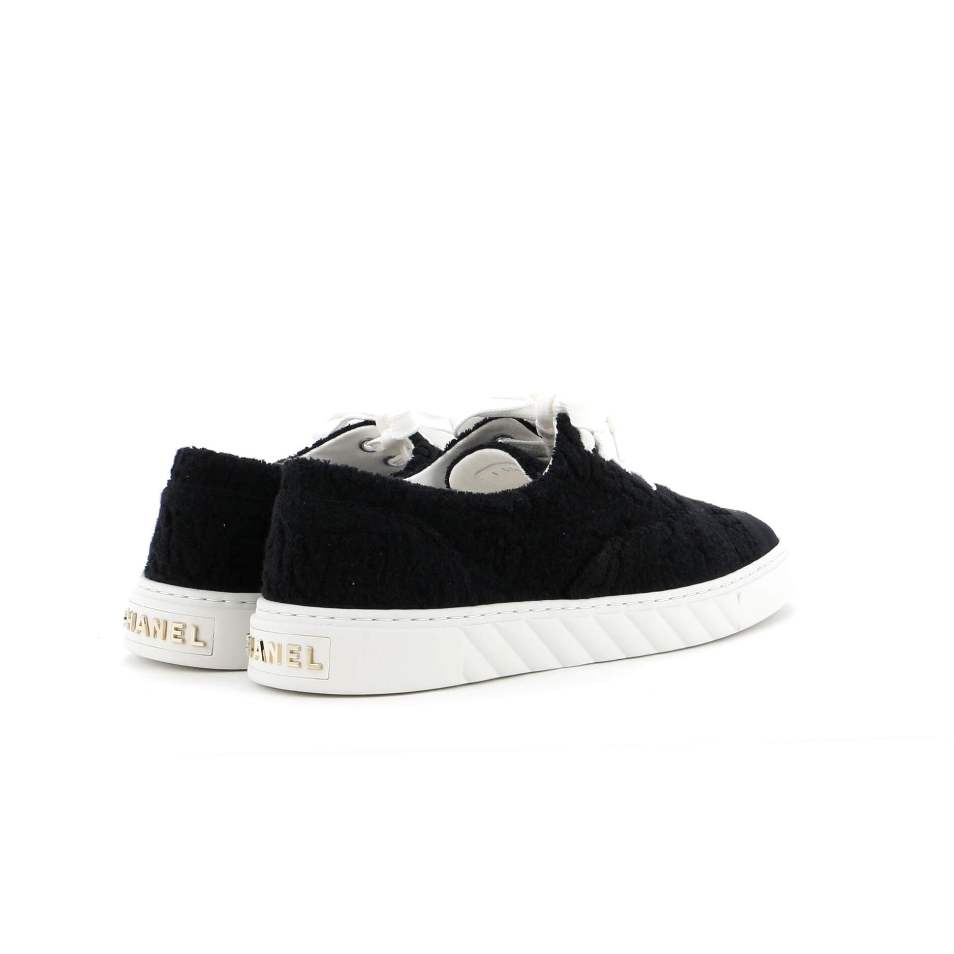Women's CC Cap Toe Sneakers Shearling with Grosgrain