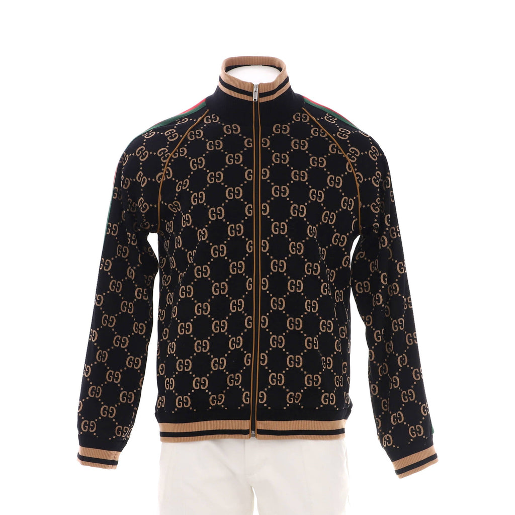Men's Zip Track Jacket GG Jacquard Cotton
