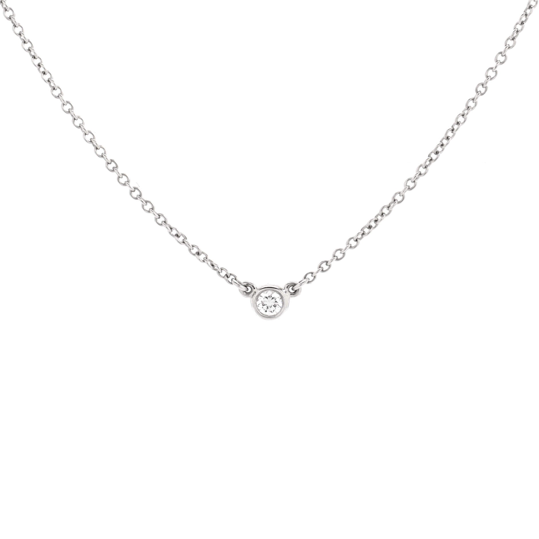 Elsa Peretti Diamonds by the Yard 3 Stone Necklace Platinum and Diamonds